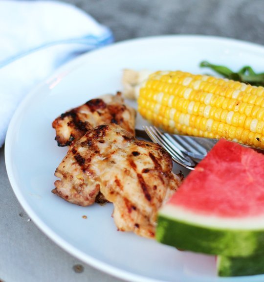 Recipe: Grilled Chicken Thighs with Apricot-Miso Glaze