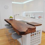 Wooden bar counter