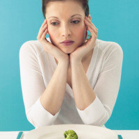 Woman Sad about Dieting