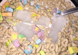 Ice Cubes in Lucky Charms