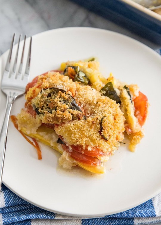 Tomato Zucchini Gratin