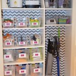 Organized pantry with broom closet