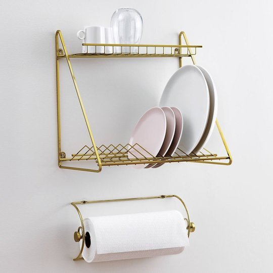 Gold dish rack from CB2