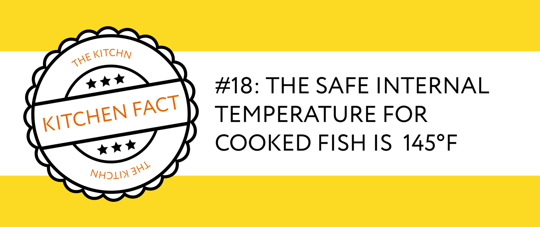 Safe cooking temperature of cooked fish