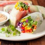 rainbow vegetable vegetarian vegan spring rolls recipe