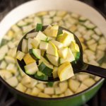 Blanch zucchini