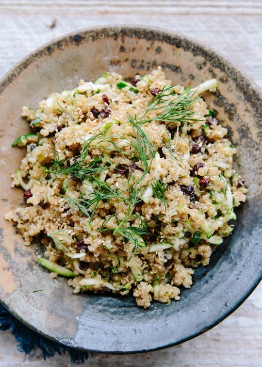 Lemon Quinoa with Currants, Dill, and Zucchini