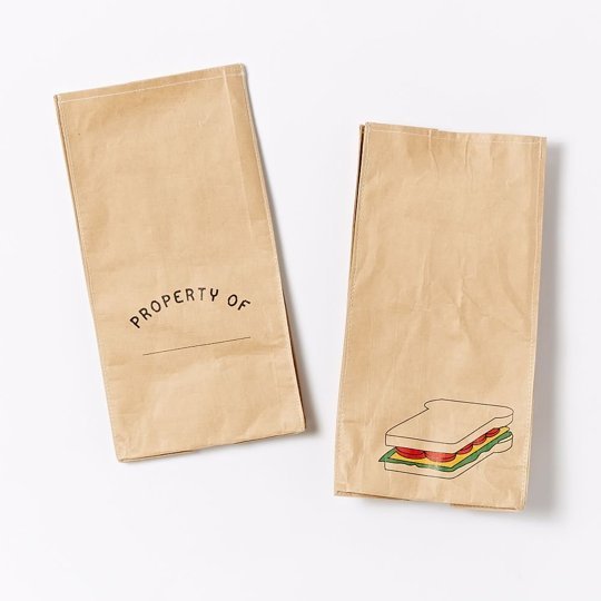 Reusable paper lunch totes