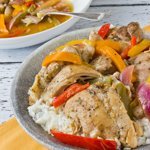 Summer Recipe: Braised Chicken Thighs with Bell Peppers and Onions