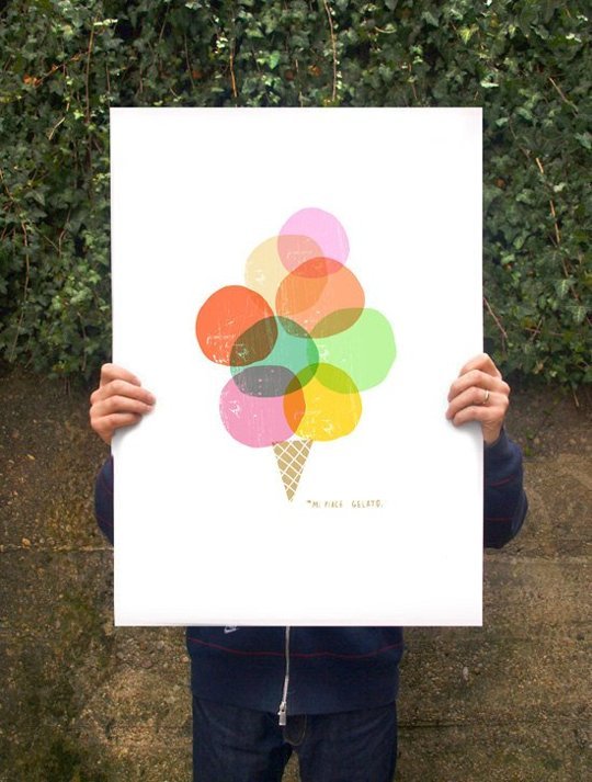 Ice cream cone art print