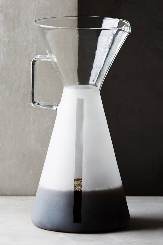 Anthropologie Frosted Glass Coffee Carafe