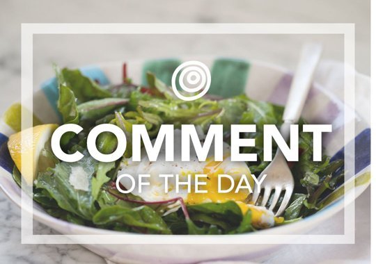 Poached egg on salad - Comment of the Day