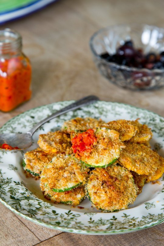 Oven-Baked Zucchini Crisps