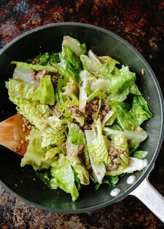 Recipe: Jeffrey Alford & Naomi Duguid's Lettuce Salad with Hot Beef Dressing