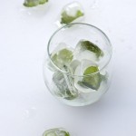 Mint Ice Cubes in Glass