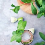 Rhubarb Mint Mojitos