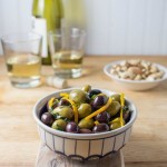 marinated olives with basil and orange peel-2