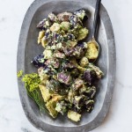 Avocado Dill Vegan Roasted Potato Salad - Edible Perspective